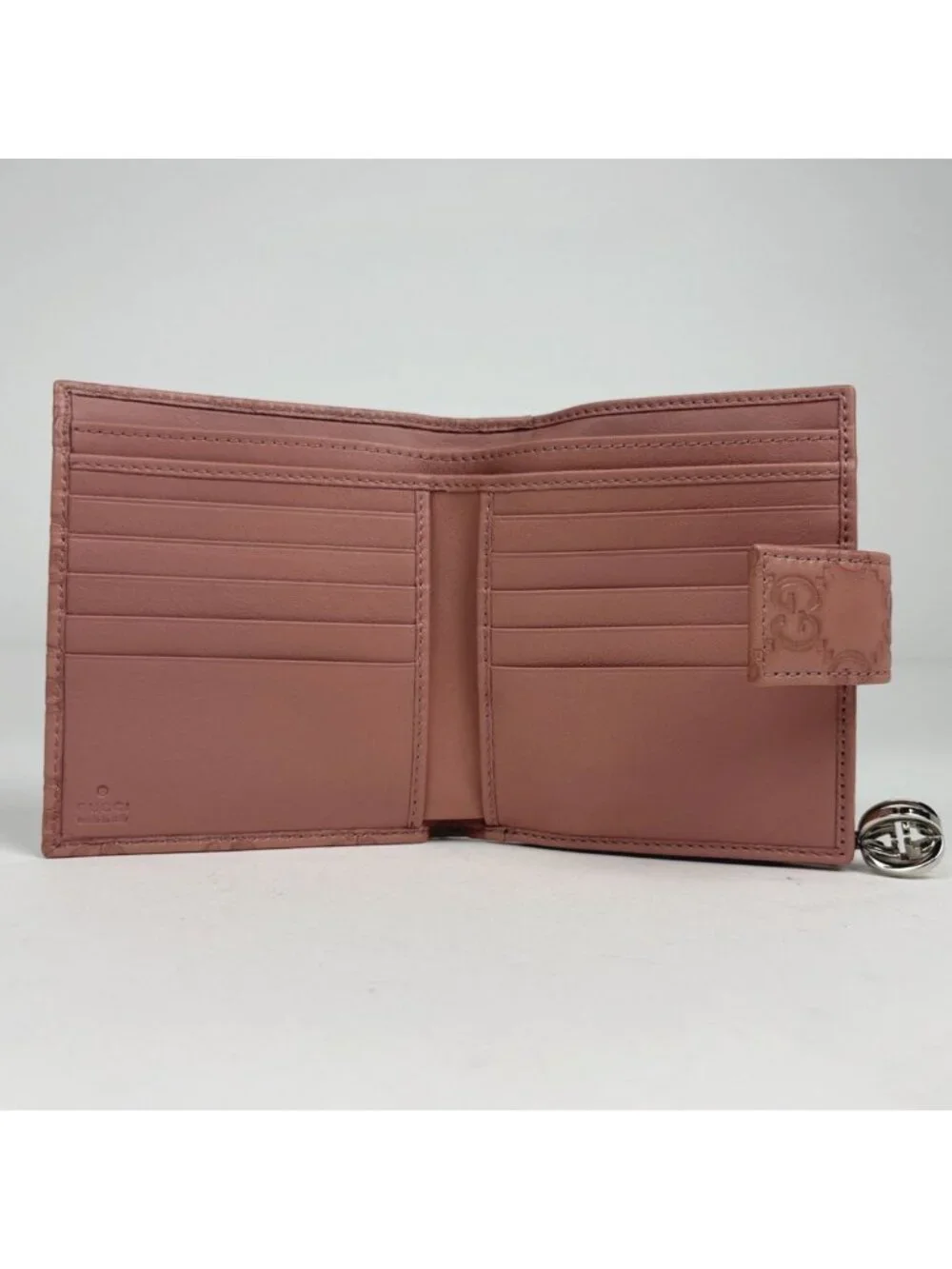 Gucci Guccissima Bifold Wallet GG Pattern Shi Marais The Pink - Picture 6 of 7